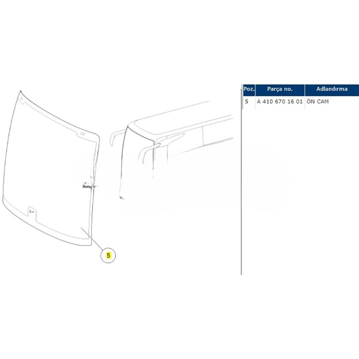 SETRA 515 ЛОБОВОЕ СТЕКЛО