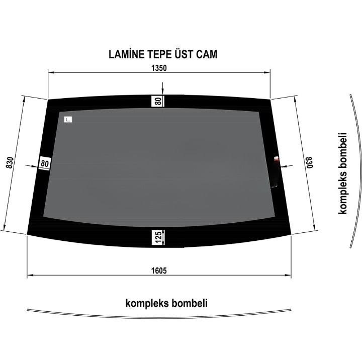 SPRINTER 2015 ВЕРХНЕЕ СТЕКЛО ВОДИТЕЛЯ